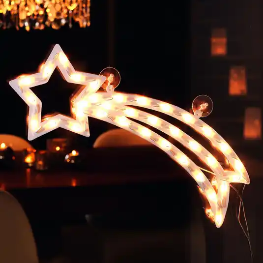 Cometa LED decorativa per finestra, bianco caldo Professionale
