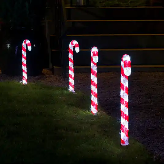 Spedizione Espresso Decorazione LED a bastoncini di zucchero, set 5x