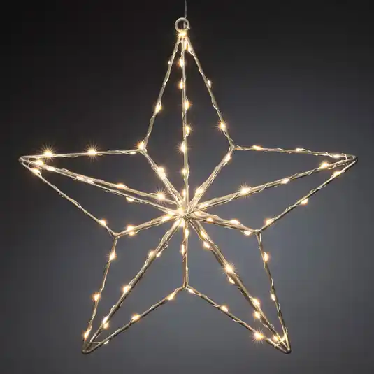 Compra Online Lampada LED decorativa stella argento 37x36 cm