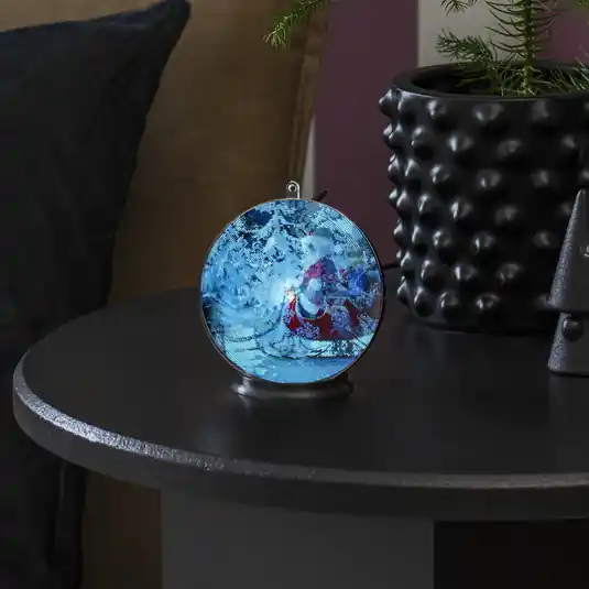 Spedizione Espresso Sfera ologramma 3D paesaggio inverno, 42 LED
