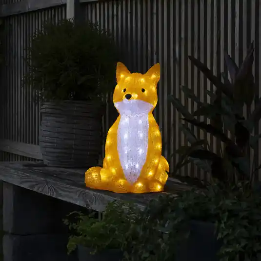 Figura luminosa LED Fuchs, set 5x a catena Promo Stagionale