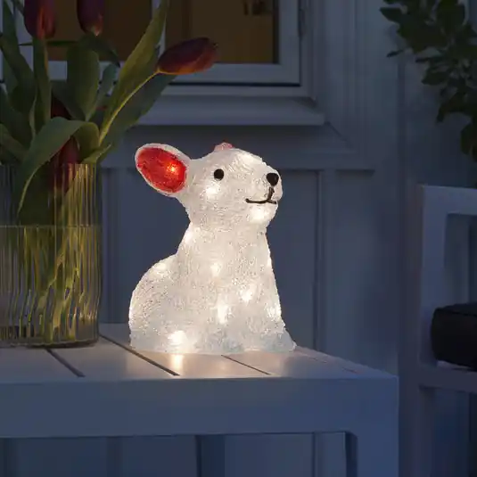 Figura luminosa LED coniglio, a batteria Sconto