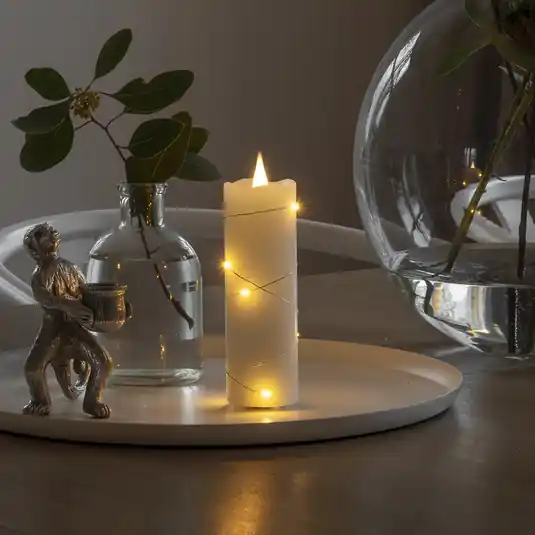 Professionale Candela LED di cera bianca Colore di luce bianco caldo 12,7 cm