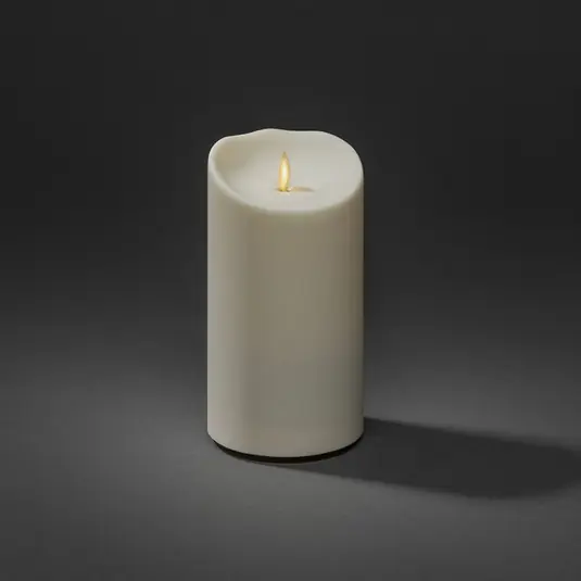 Candela decorativa a LED IP44 bianco crema fusa 18,4 cm Offerta