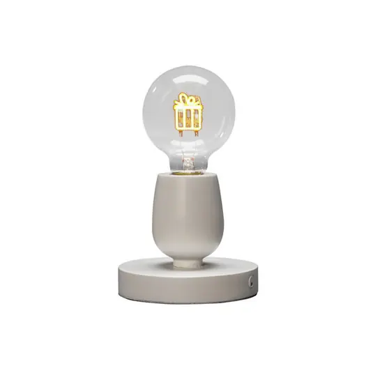 Prezzo Scontato Lampada LED da tavolo deco in legno, fili regalo