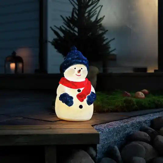 Figura LED pupazzo di neve, bianco caldo, IP44 Più Venduto
