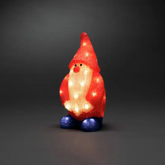Di Tendenza Figura LED Babbo Natale rosso IP44 altezza 36 cm