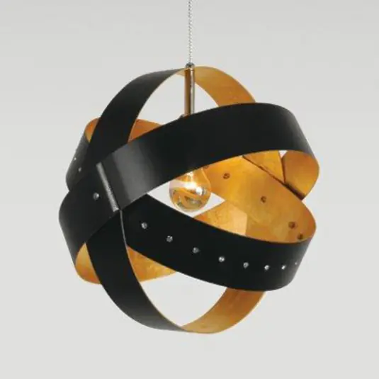 Ultime Pezzi Lampada a sospensione Ecliptika con oro in foglia
