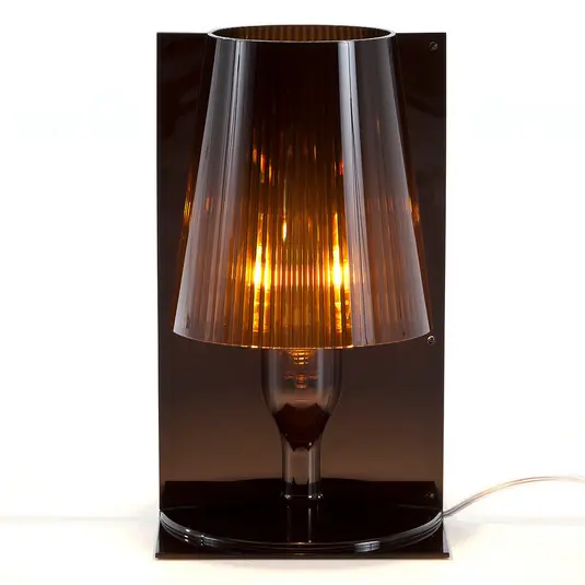 Lampada da tavolo di design Take di Kartell, grigio fumo Popolare