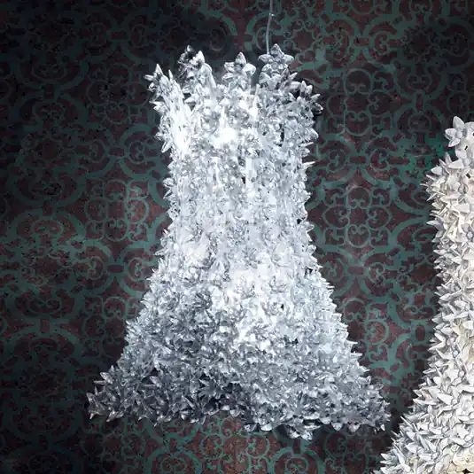 Spedito Oggi Kartell Bloom a sospensione G9 lunga, trasparente