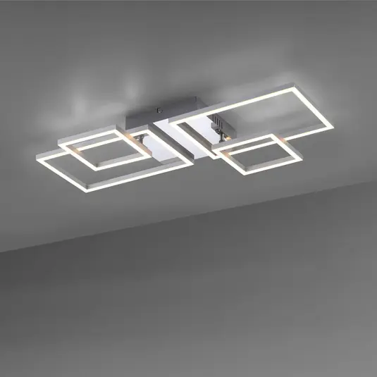 Plafoniera LED Iven, acciaio, 32,4x30cm Consegna Rapida