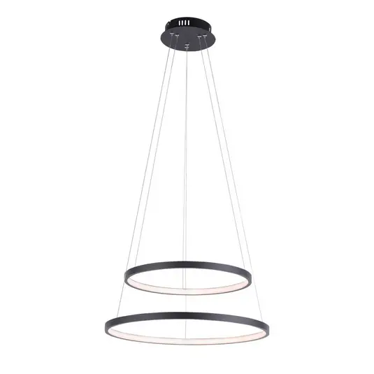 Occasione Imperdibile Lampada LED sospensione Circle, antracite, 2 luci