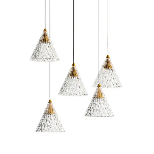 LEDS-C4 Veneto LED a sospensione 5 luci oro Non Perdere