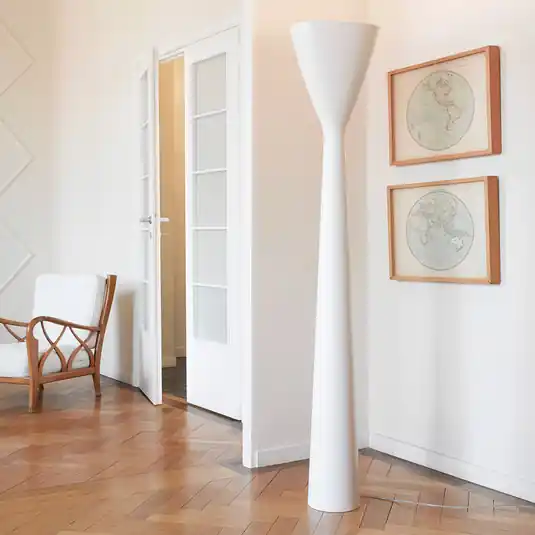 Occasione Piantana LED Carrara con dimmer, bianco
