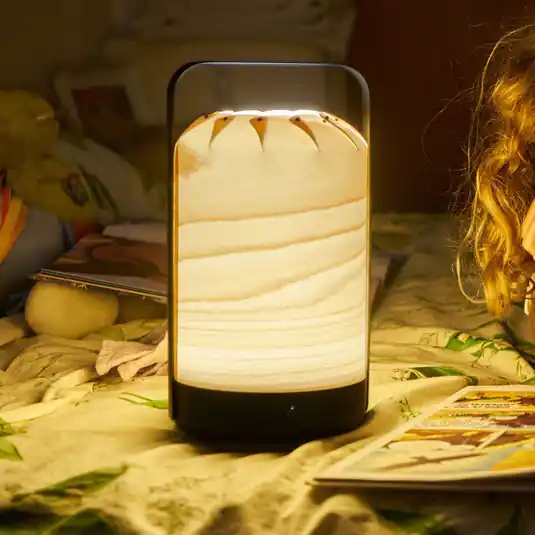 Offerta LZF Mini Chou lampada LED da tavolo accu, avorio