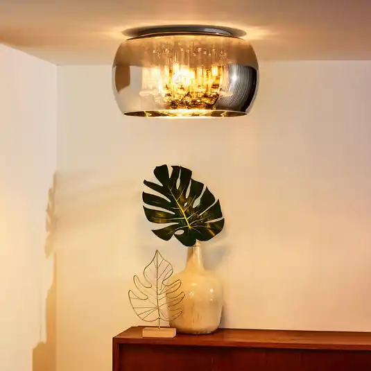 Plafoniera Pearl in vetro, Ø 40 cm Novità