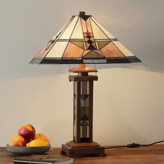 Lampada da tavolo Leondra in stile Tiffany Compra Online