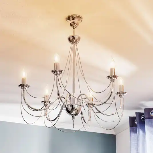 Ultima Occasione Lampadario Retro argento 6 luci sospensione 75 cm