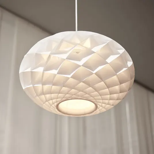 Occasione Imperdibile Louis Poulsen Patera Oval Pendolo E27 bianco Ø 50 cm