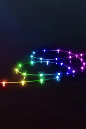 Compra Adesso Ghirlanda luminosa LED Twinkly Dots RGB, nera, IP44, 10 m