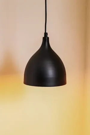 Lampada a sospensione Nanu in metallo nero 1 luce Reso Gratuito