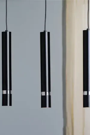 Lampada a sospensione Rondo nero/cromo 3 luci lunga Compra Adesso