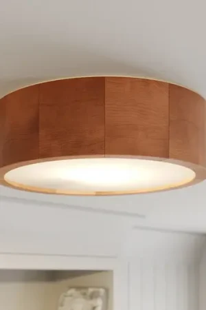 Esclusivo Envostar Kerio plafoniera Ø 27 cm pino rustico