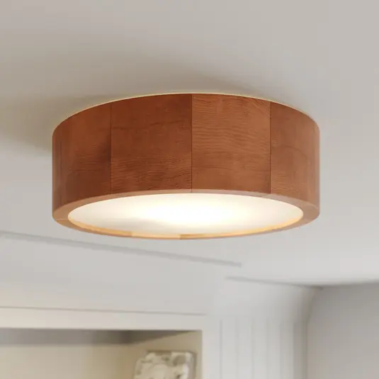 Esclusivo Envostar Kerio plafoniera Ø 27 cm pino rustico