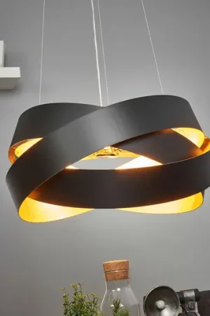 Lampada a sospensione Pura in nero/oro, 60 cm, 8x G9 Spedito Oggi
