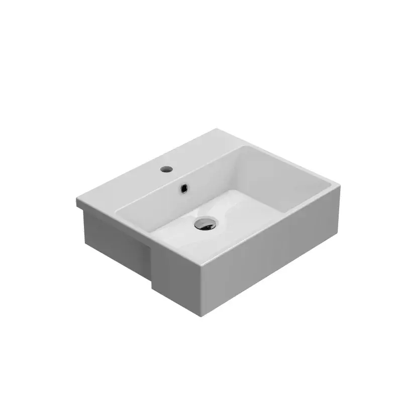 Spedizione Espresso Lavabo de cerámica de instalación semiencastrado 55.47 Globo Forty3 FO055BI