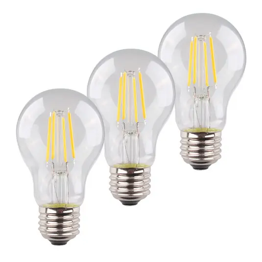 Promozione LED E27 4W 2.700K filamenti set 3x, 470lm