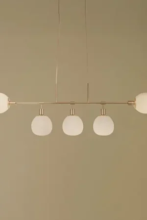 Compra Online Maytoni lampada a sospensione Erich, ottone rosé, vetro/metallo, a 5 luci