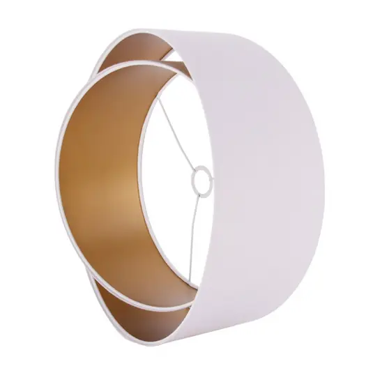 Ultima Occasione Paralume Chloe, Ø 50 cm, esterno bianco, interno dorato