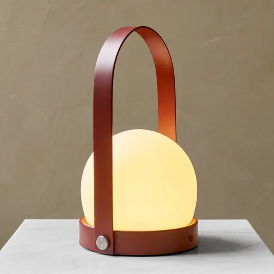 Audo Carrie lampada LED deco con accu IP44, rosso Consegna Rapida