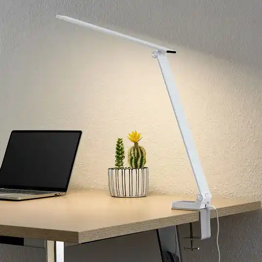 Quantità Limitata Prios Lampada LED da tavolo Tamarin, altezza 40 cm, bianco, dimmerabile