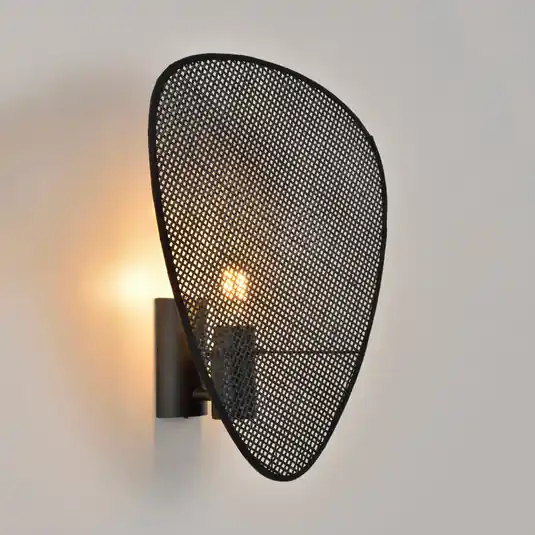 MARKET SET applique Screen, altezza 42 cm, nero, rattan Prezzo Di Fabbrica