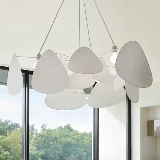 MARKET SET Lampada a sospensione Screen XXL, 90 cm, bianca, carta Pagamento Sicuro