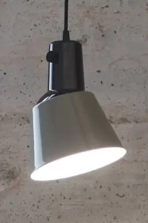 Novità lampada a sospensione midgard K831, grigio cemento smaltato