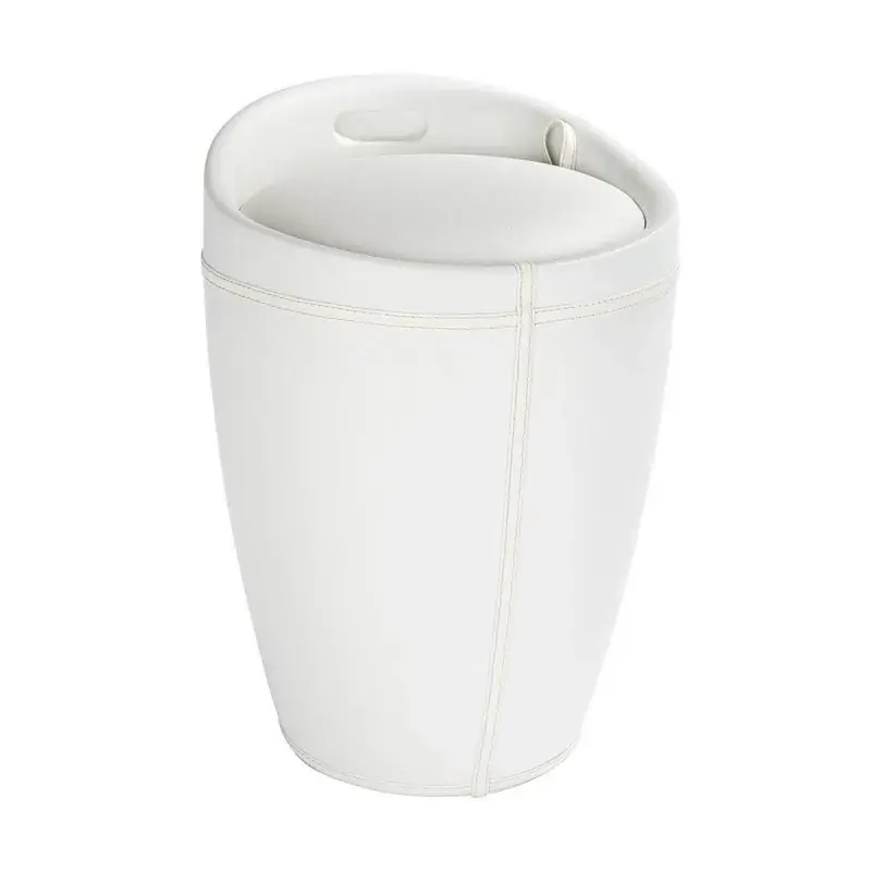 Cesto de ropa de cuero ecológico Capannoli Egg EG190B Acquista Ora