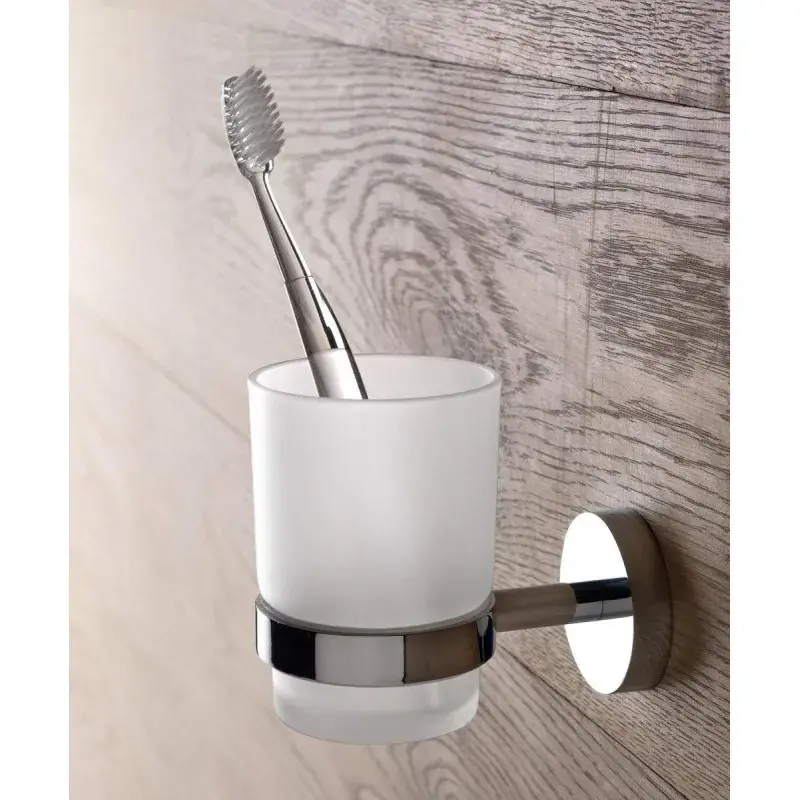 Portavasos de acero cromado, para montaje en pared Capannoli Hoop HP103 VS33V Offerta Lampo