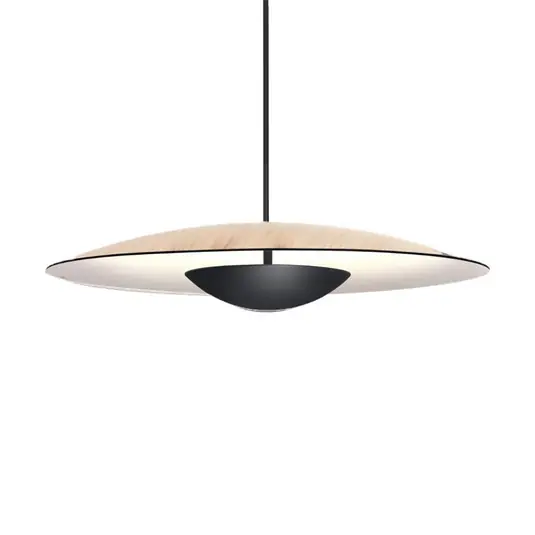 MARSET Ginger LED a sospensione Triac Ø20cm rovere/bianco Reso Gratuito