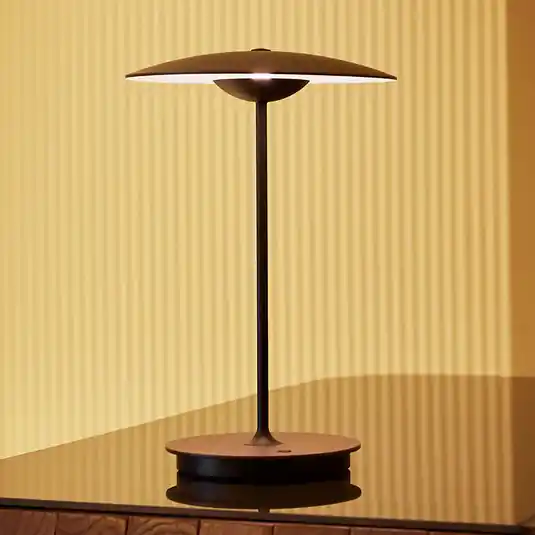 MARSET Lampada da tavolo ricaricabile a LED Ginger legno, rovere/bianco Ultime Pezzi