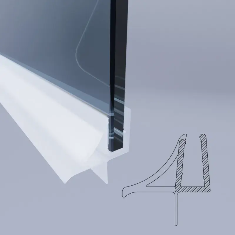 Prezzo Basso Junta horizontal para mampara de ducha, longitud 931 mm, para vidrio de 6 mm de espesor Novellini R52GIR