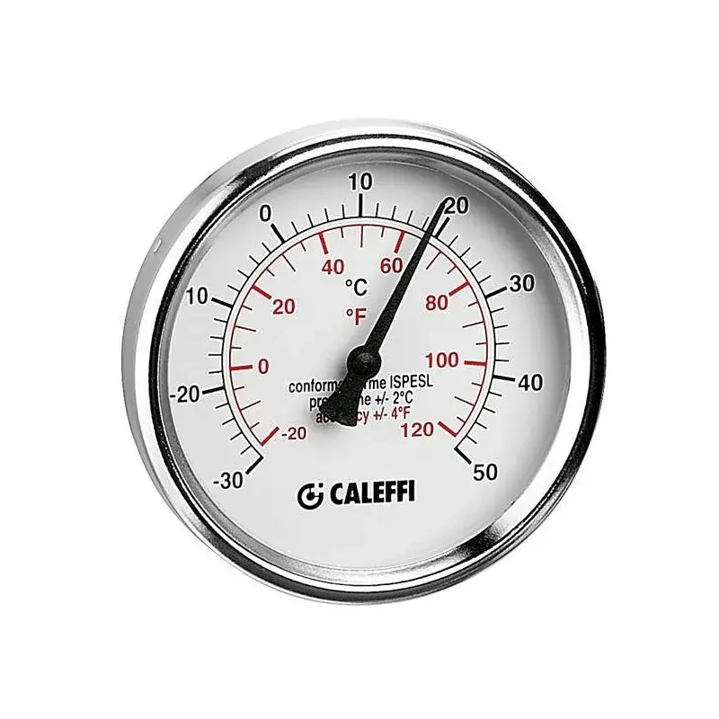 Termómetro de refrigeración con conexión trasera de 1/2" Caleffi 687 Ultimissimo Modello