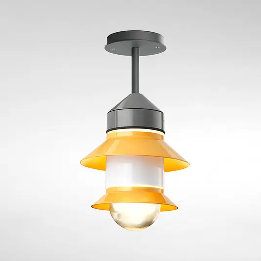 Offerta Limitata MARSET Santorini plafoniera da esterno, IP65, senape