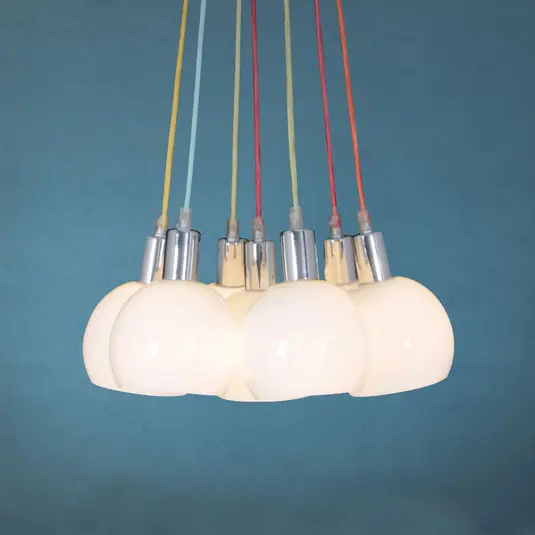 Lampada a sospensione Rainbow Bowl, bianca Sconto