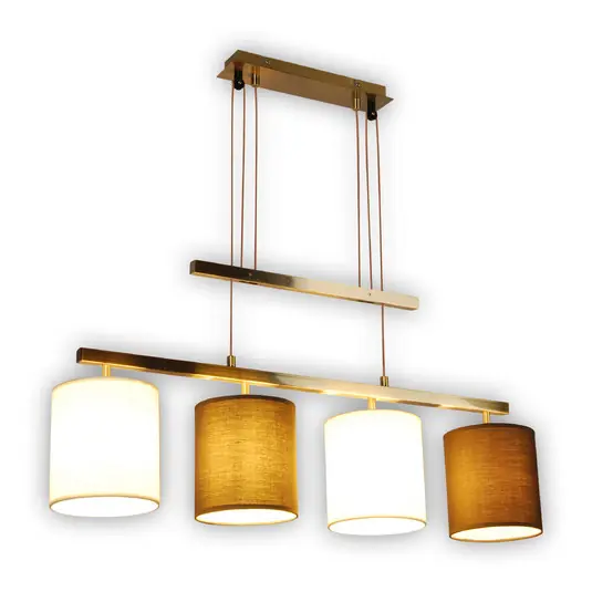 Prezzo Di Fabbrica Sospensione Tilde, tessuto, 4 luci, marrone/beige