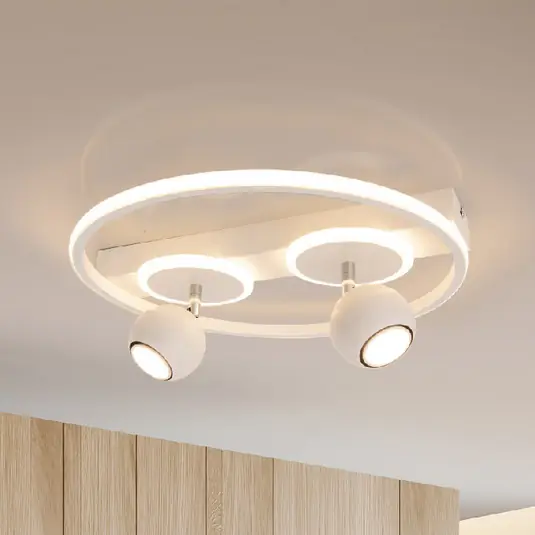 Plafoniera LED Ronda, bianco, 2 luci Prezzo Ridotto