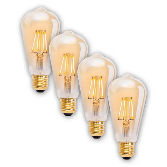 LED E27 4W 320lm bianco caldo dimming set 4x Ultime Pezzi