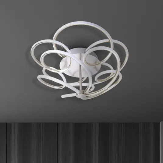 Plafoniera LED Rizado, step-dim, nichel satinato Promozione Esclusiva